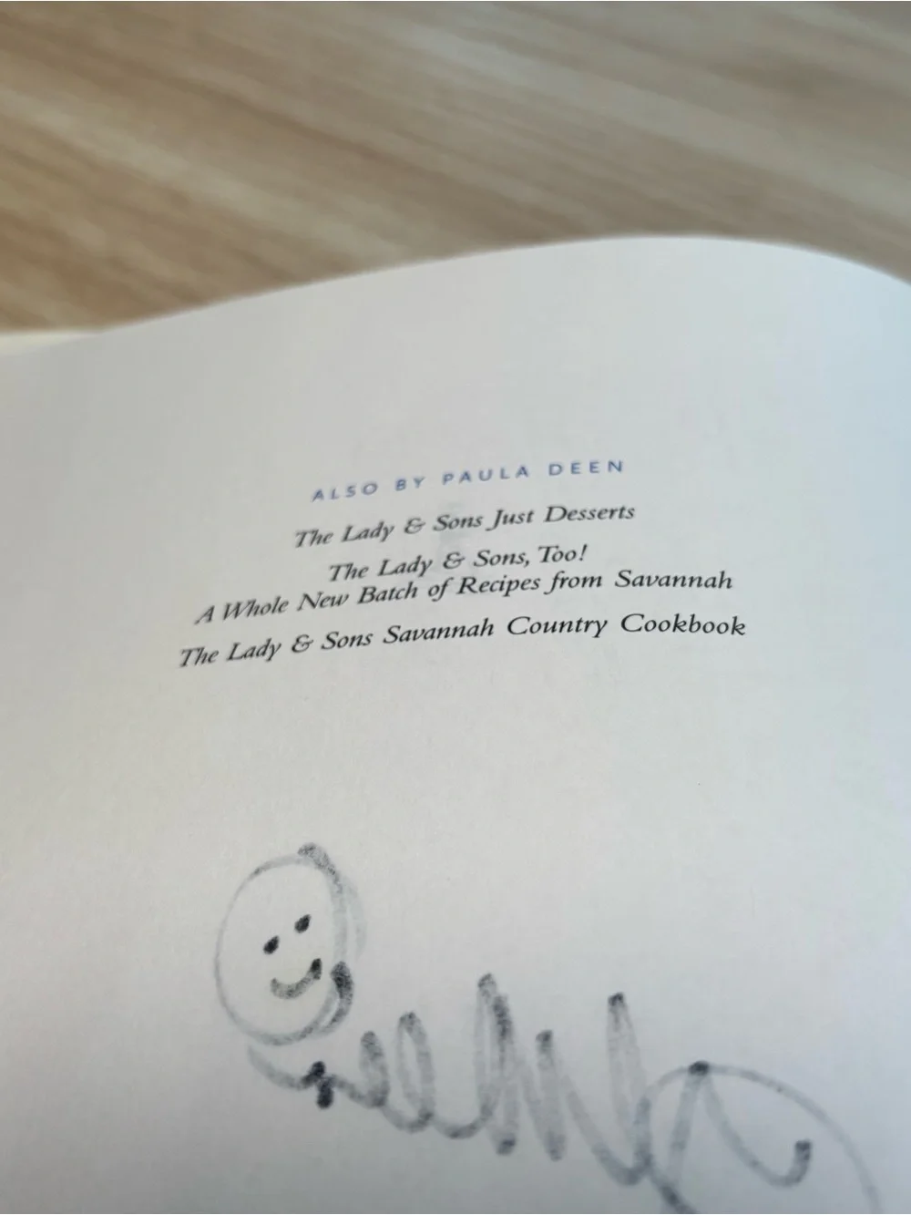 SIGNED Paula Deen & Friends 2005 Hardcover Cookbook Autographed w/ Newspaper